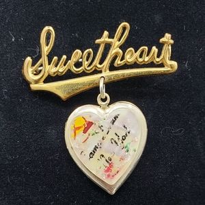 Vintage WW2 Sweetheart Pin with heart locket